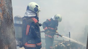 Malatya'da çatı yangını