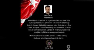 Trafik Kazasında Hayatını Kaybeden Polis Memuru ve Ailesi İçin Taziye Mesajı