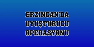 Erzincan'da uyuşturucu operasyonu