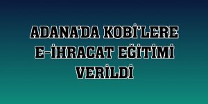 Adana'da KOBİ'lere e-ihracat eğitimi verildi