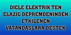 Dicle Elektrik'ten Elazığ depremdeninden etkilenen vatandaşlara destek