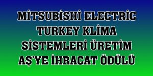 Mitsubishi Electric Turkey Klima Sistemleri Üretim AŞ'ye ihracat ödülü