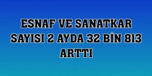 Esnaf ve sanatkar sayısı 2 ayda 32 bin 813 arttı