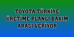 Toyota Türkiye üretime planlı bakım arası veriyor