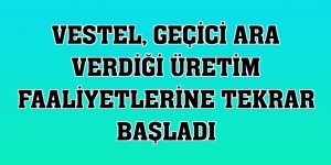 Vestel, geçici ara verdiği üretim faaliyetlerine tekrar başladı