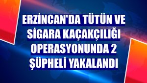 Erzincan'da tütün ve sigara kaçakçılığı operasyonunda 2 şüpheli yakalandı