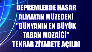 Depremlerde hasar almayan müzedeki 'dünyanın en büyük taban mozaiği' tekrar ziyarete açıldı