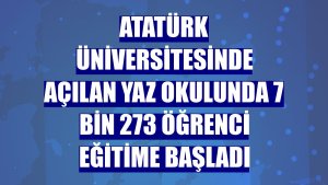 Atatürk Üniversitesinde açılan yaz okulunda 7 bin 273 öğrenci eğitime başladı