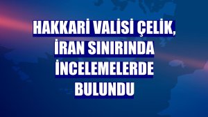 Hakkari Valisi Çelik, İran sınırında incelemelerde bulundu