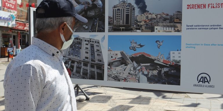 Medya-İş, Van'da AA'nın fotoğraflarından oluşan 'Direnen Filistin' konulu sergi açtı