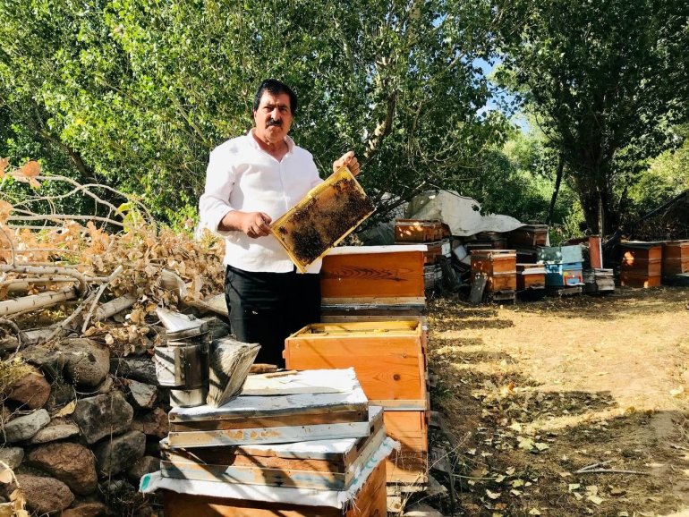 Merakla başladığı arıcılıkta, 70 kovandan binlerce kilo Gülbal üretiyor2