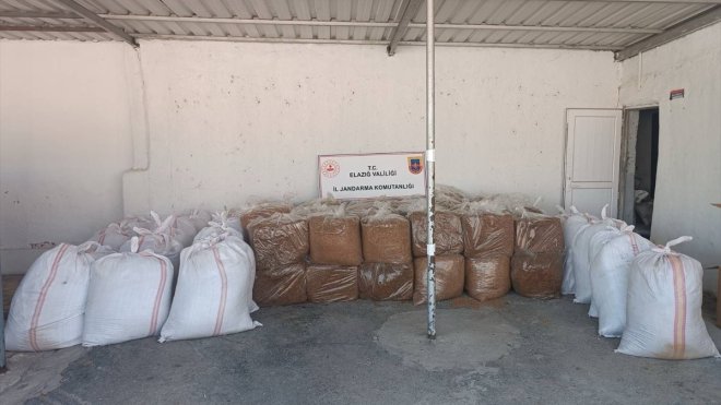 Elazığ'da 1,5 ton kaçak tütün ele geçirildi