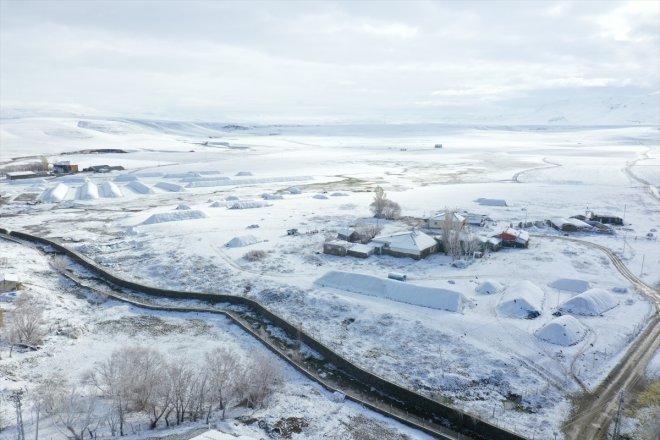 ile - Karla dronla AĞRI yerleri görüntülendi şehir kaplanan merkezi yerleşim diğer 15