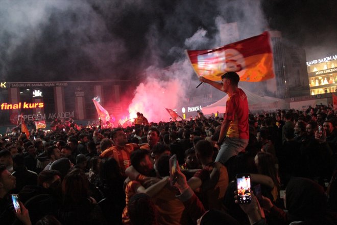 kutlamaları şampiyonluk Galatasaray