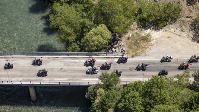 Tunceli MotoFest'e katılan 1000 motosikletçi Ovacık'ın güzelliklerini turladı