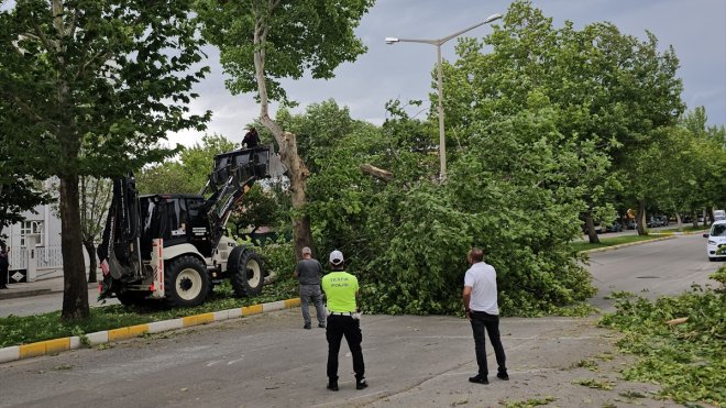 Erzincan'da fırtına bazı binaların çatısına zarar verdi