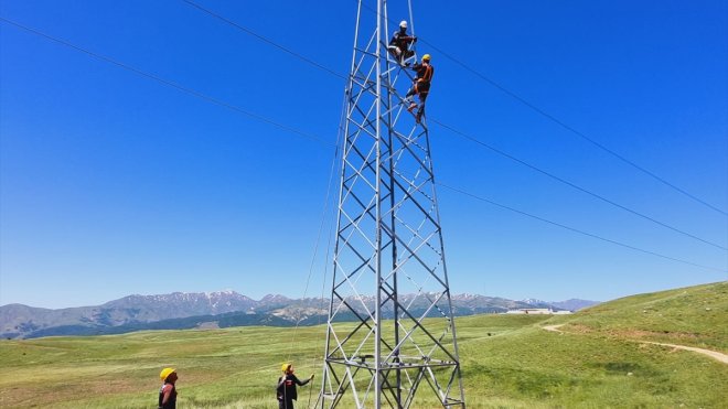 Muş'ta ekipler, elektrik şebekesini güçlendiriyor