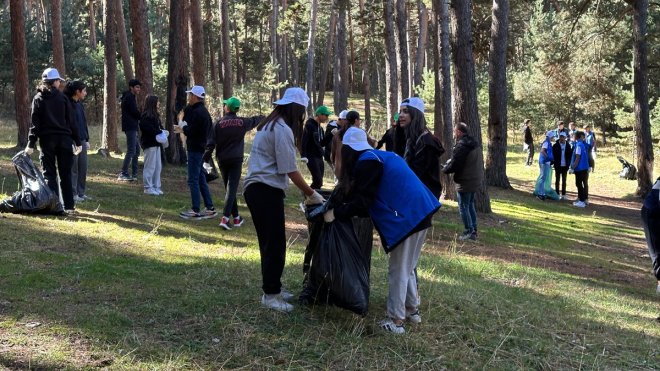 Ardahan ve Tunceli'de gönüllüler el birliğiyle ormanları temizledi