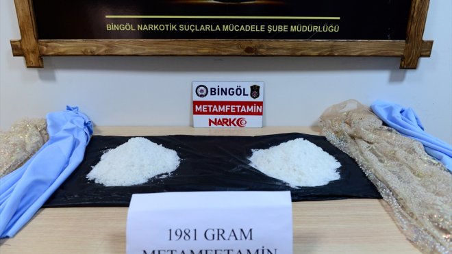 Bingöl'de 1 kilo 981 gram metamfetamin ele geçirildi