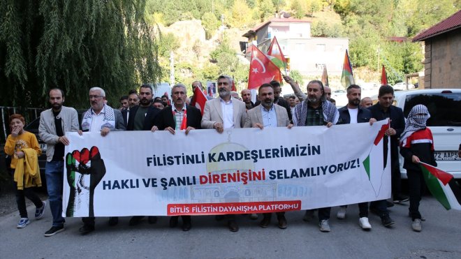 Van ve Bitlis'te İsrail'in Gazze'ye yönelik saldırıları protesto edildi