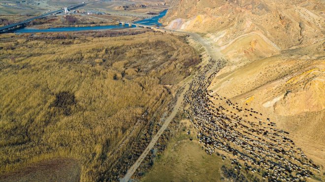 yolculukla dönüyor ve göçerler, Iğdırlı Kars, zorlu yaylalarından Ardahan Ağrı