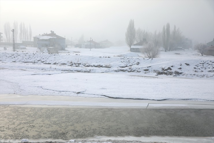 kırağıyla ve Ağrı, kaplandı ve buzla, ağaçlar Ardahan