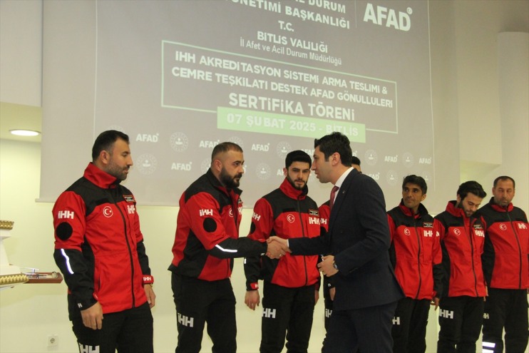 Töreni düzenlendi AFAD Sertifika Bitlis