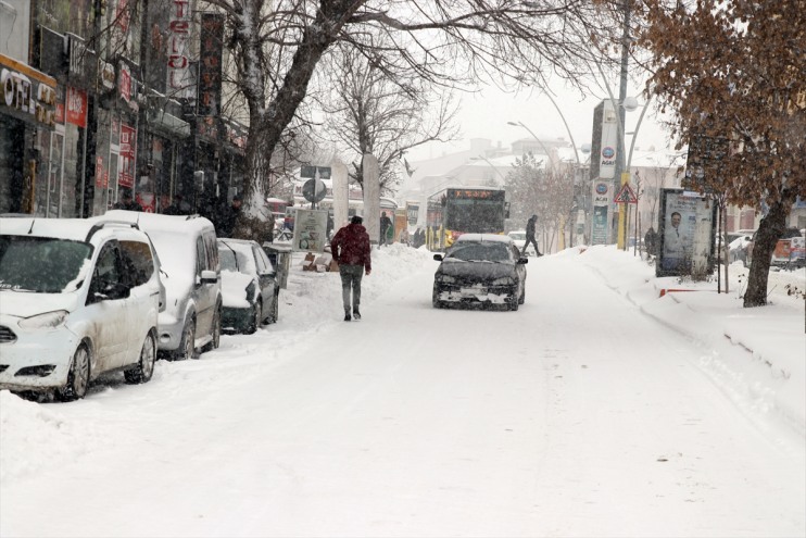 Erzincan ve Ağrı'da kar yağışı etkili oluyor