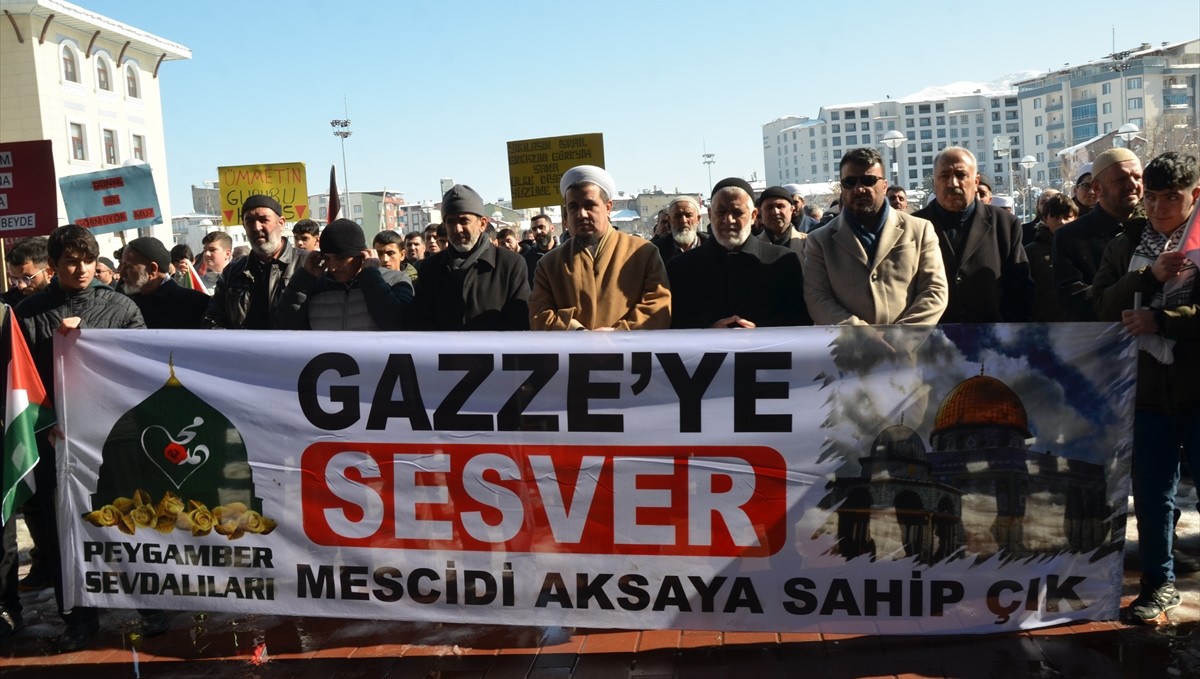 Muş'ta Gazze'ye destek açıklaması yapıldı