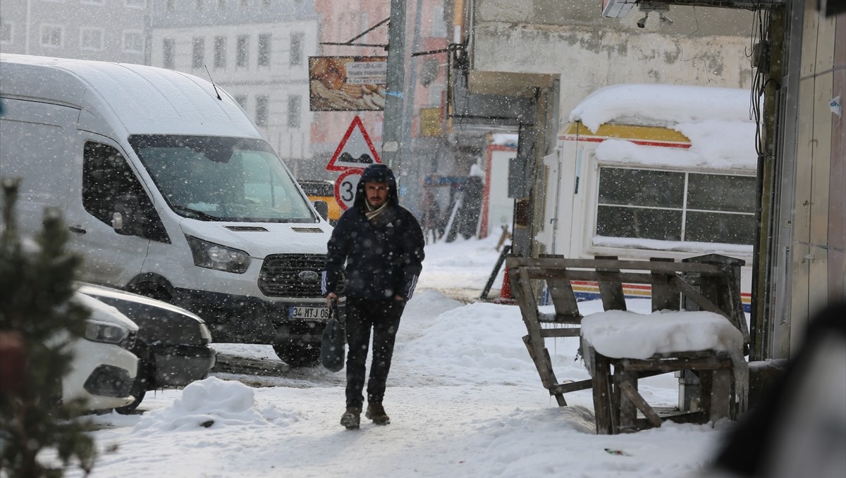 Ardahan ve Kars'ta kar yağışı etkili oldu